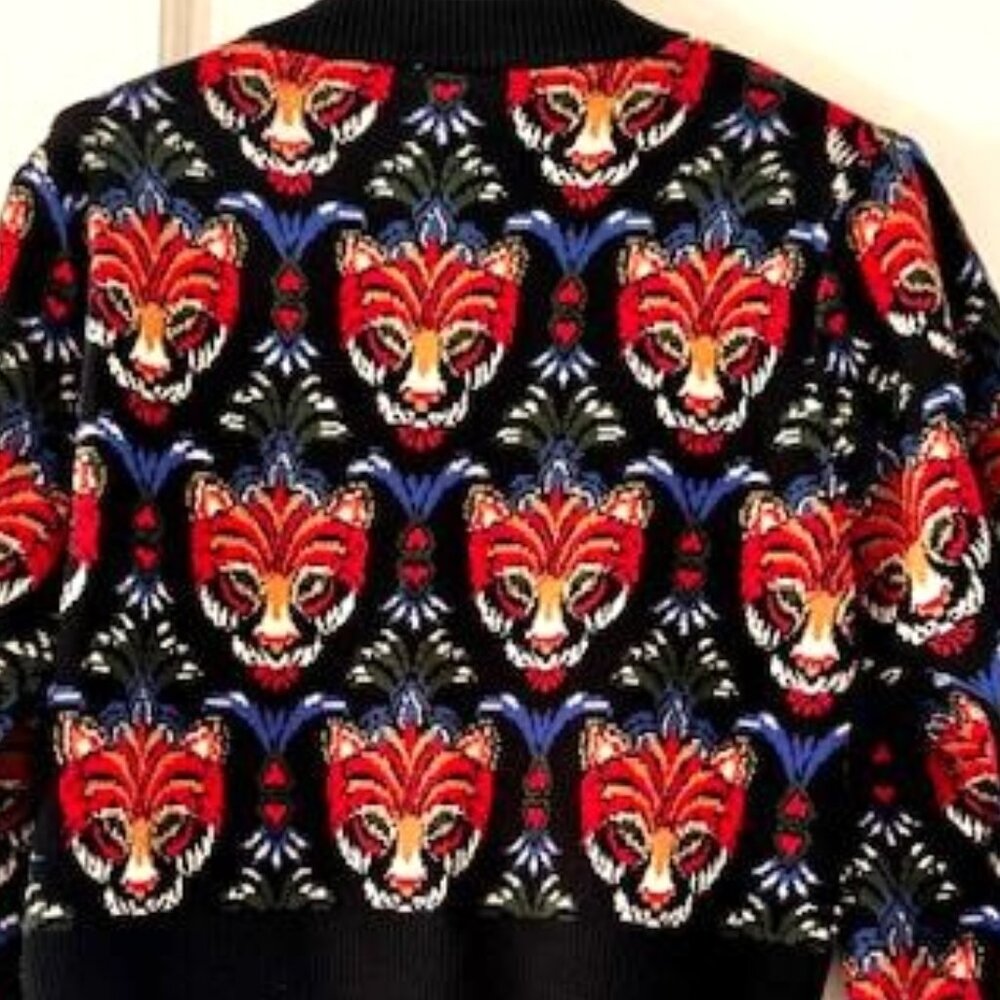 FARM Rio Black Boho Panther Cardigan - Picture 12 of 16